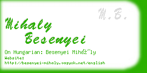 mihaly besenyei business card